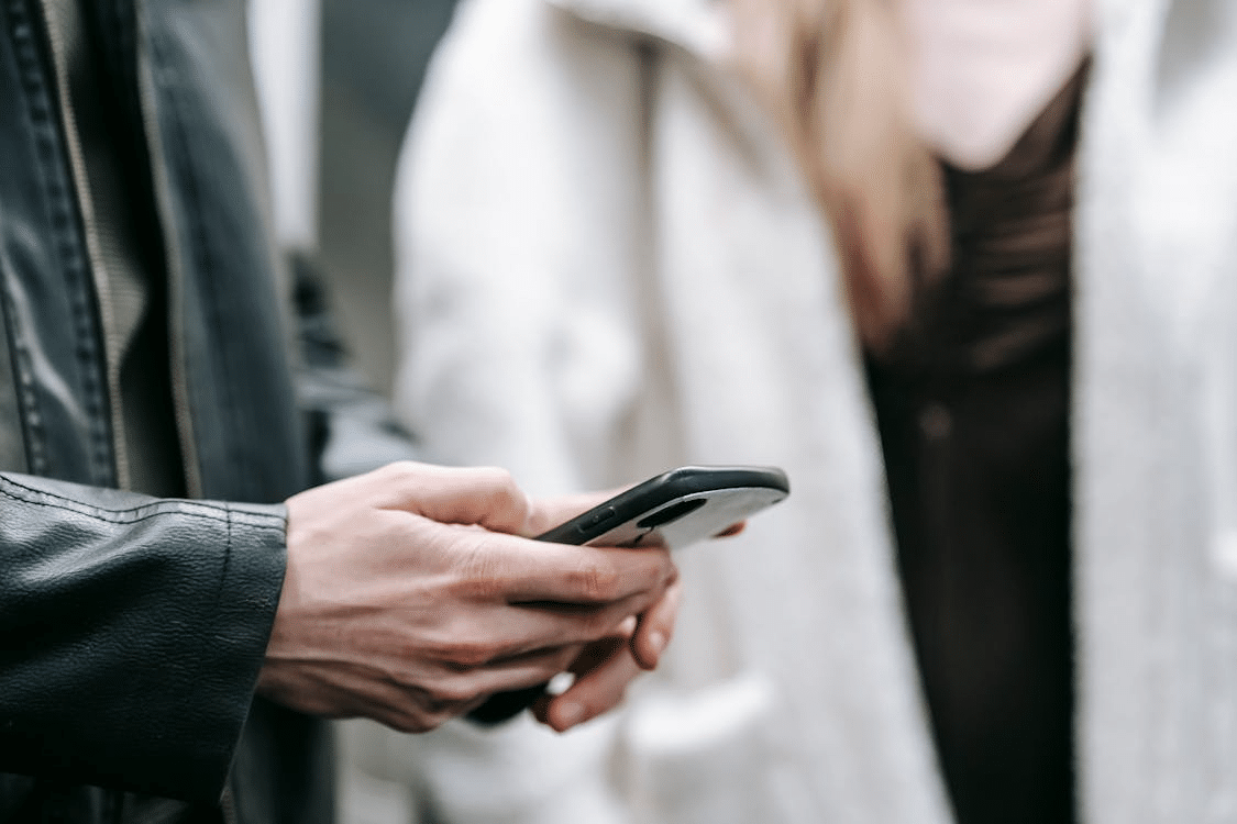 A man using a phone