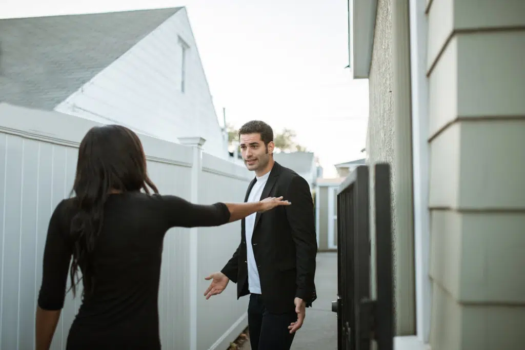 A couple having an argument