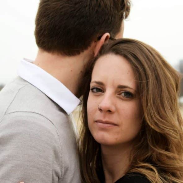 A man and woman close to each other