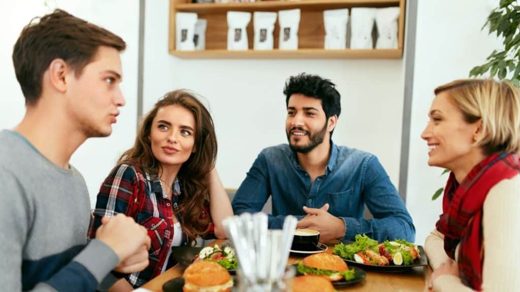 Couple with their friends