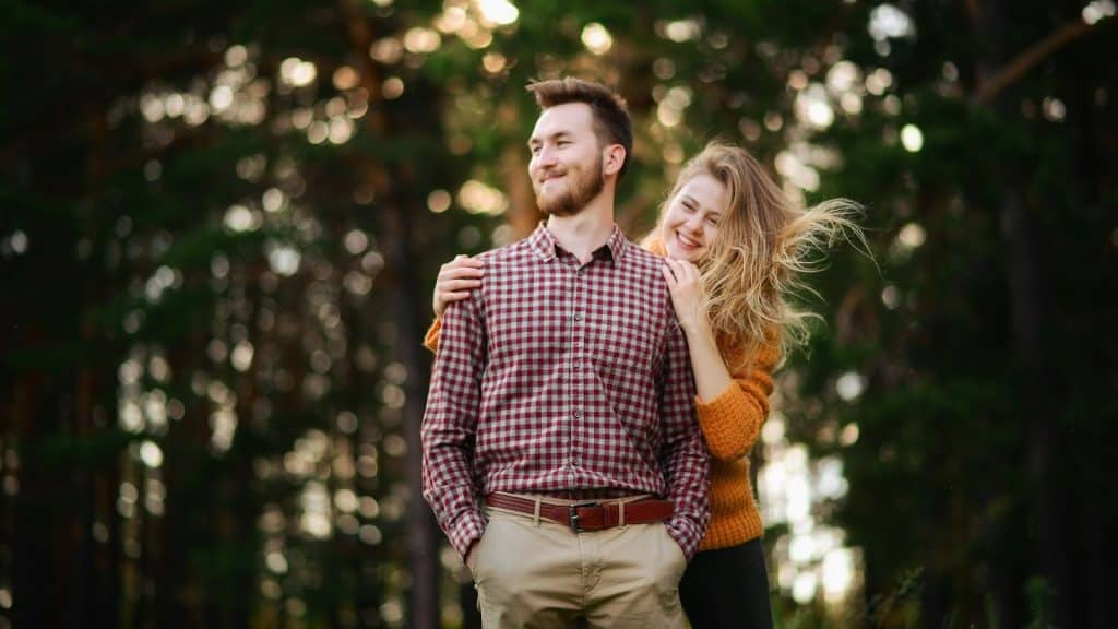 A man and woman close to each other
