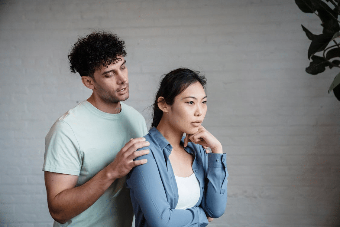 Man Talking to His Girlfriend