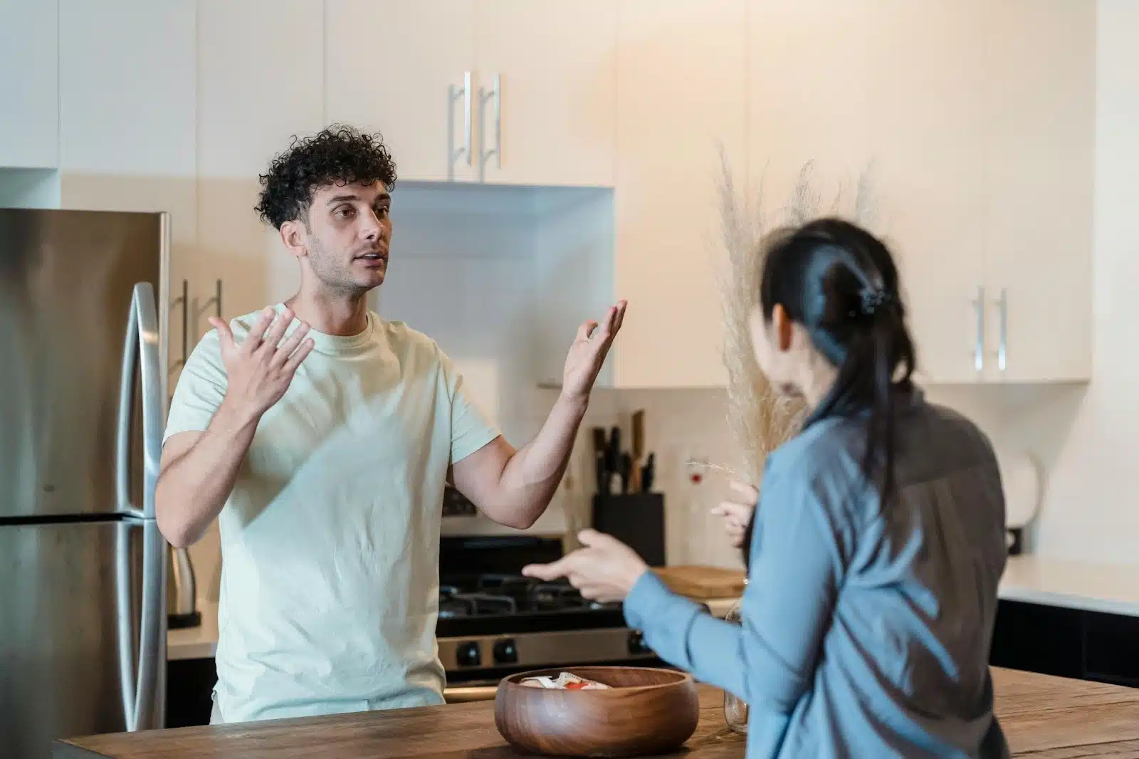 A man asking a woman
