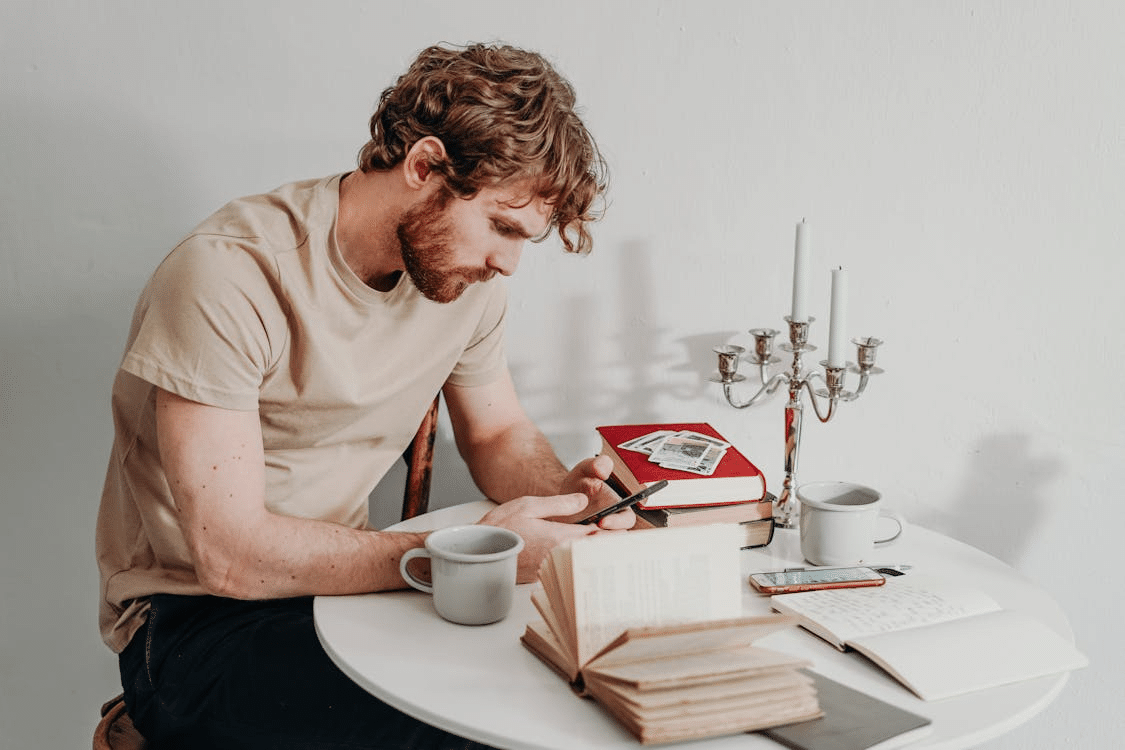 A man using his phone