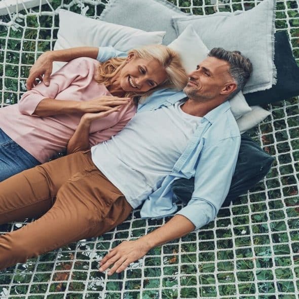 A couple on a hammock