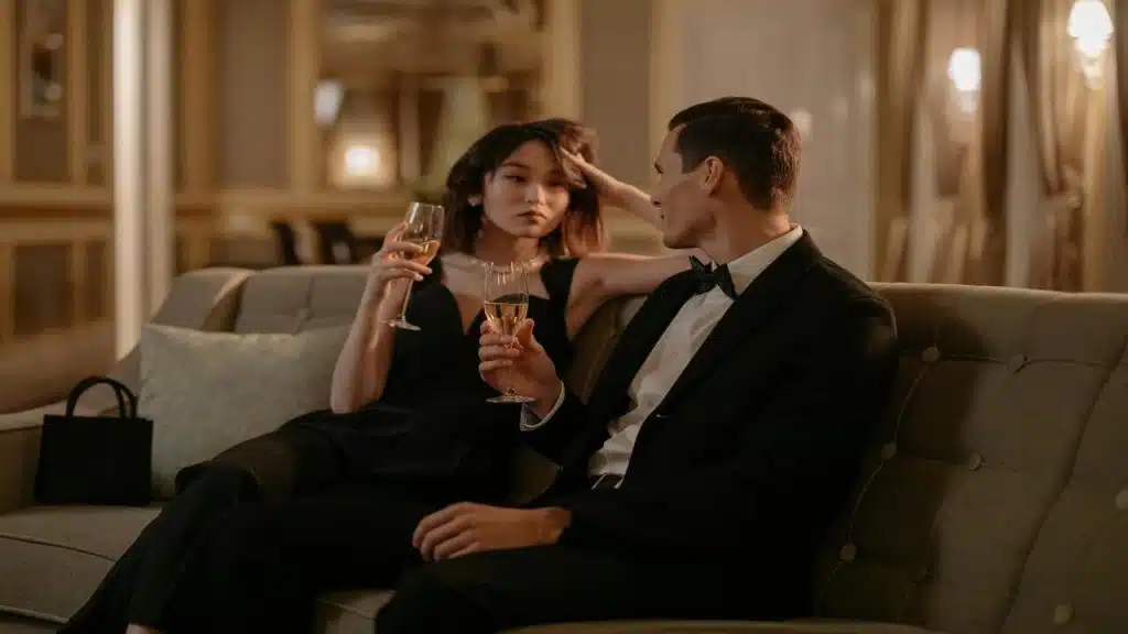 A couple in formal wear
