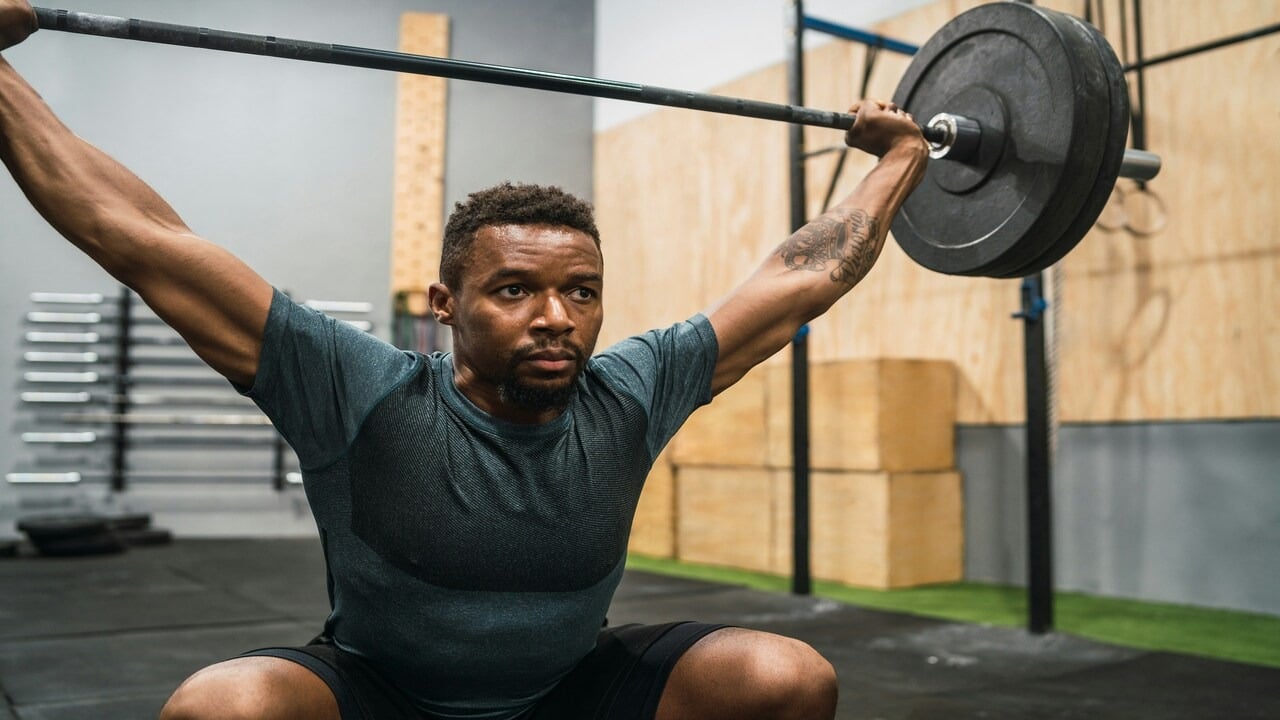 A man doing some weight lifting