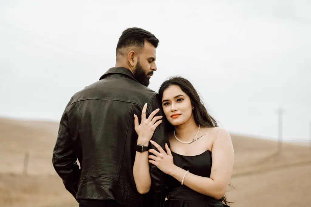 A Woman Holding Man's Arm