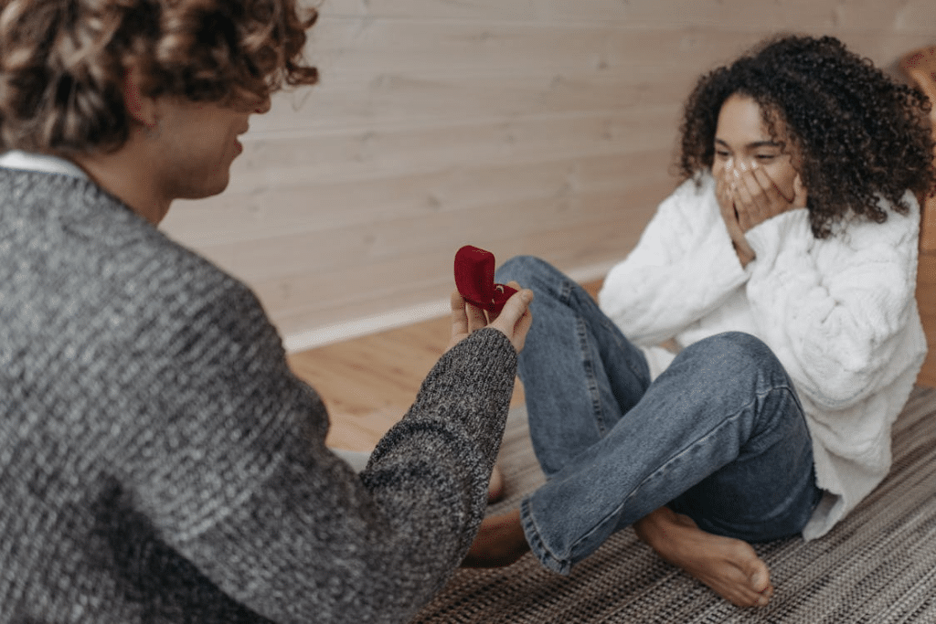 A Man Holding a Gift for Girlfriend