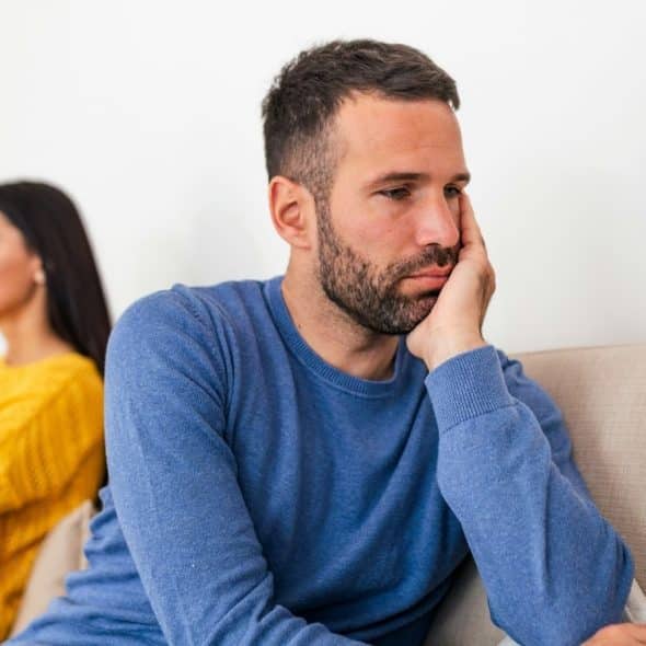 A man thinking about a woman’s behavior