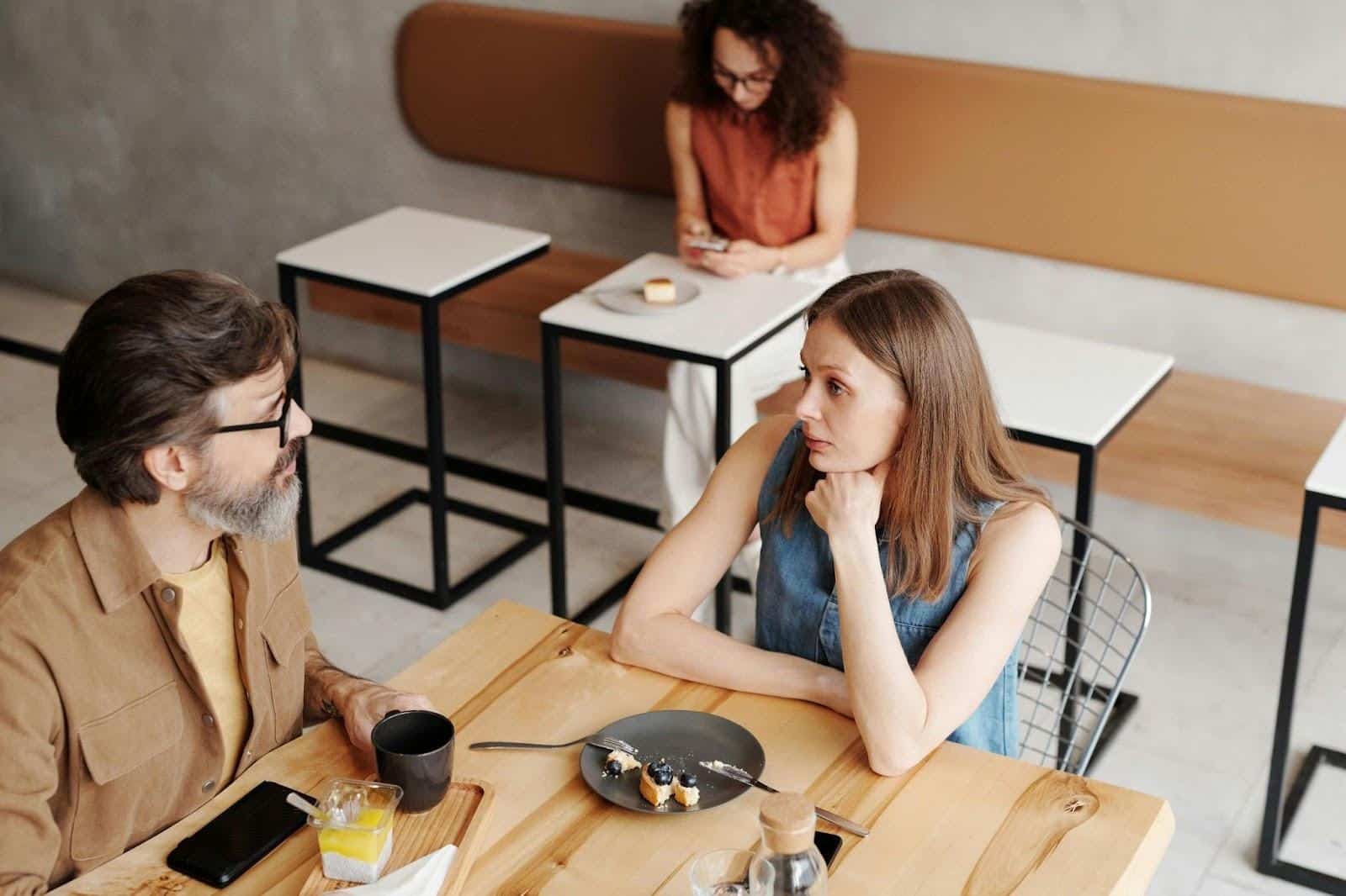 A man and woman having a conversation