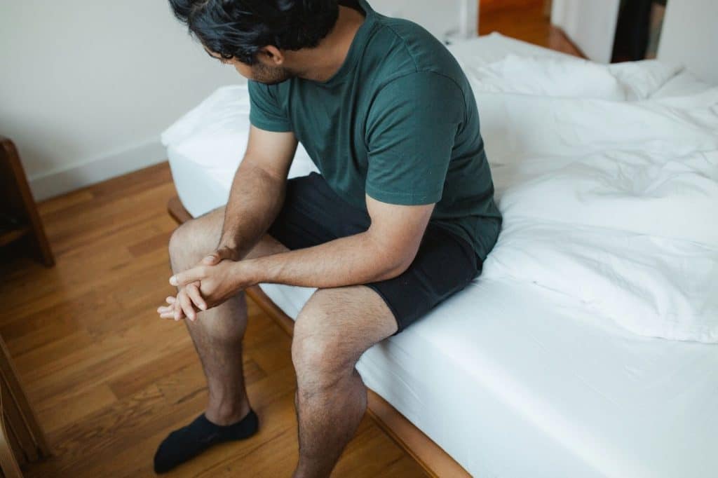 A man thinking