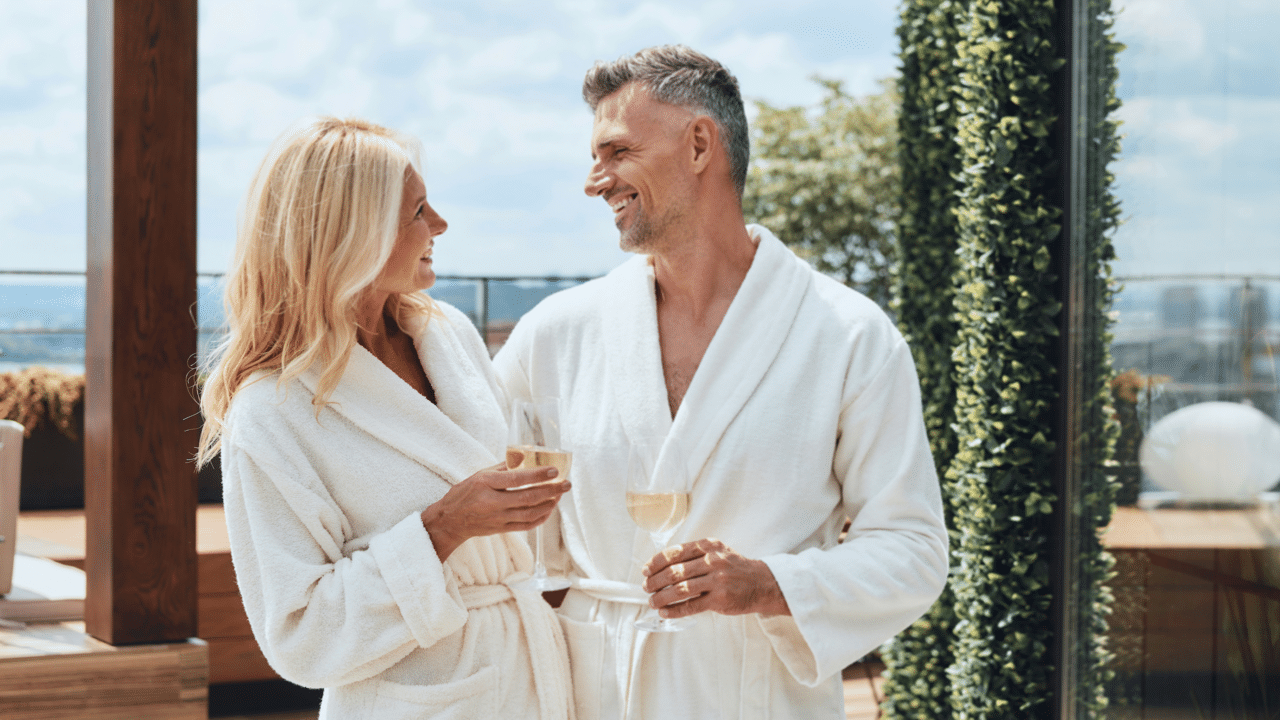 A beautiful mature couple on vacation