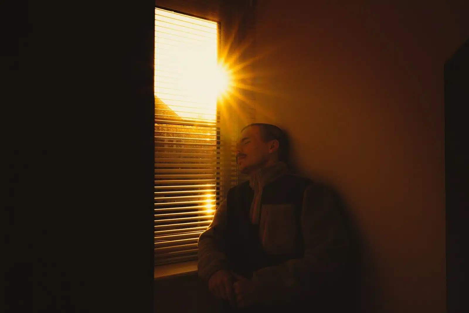 A quiet burnout moment of a man