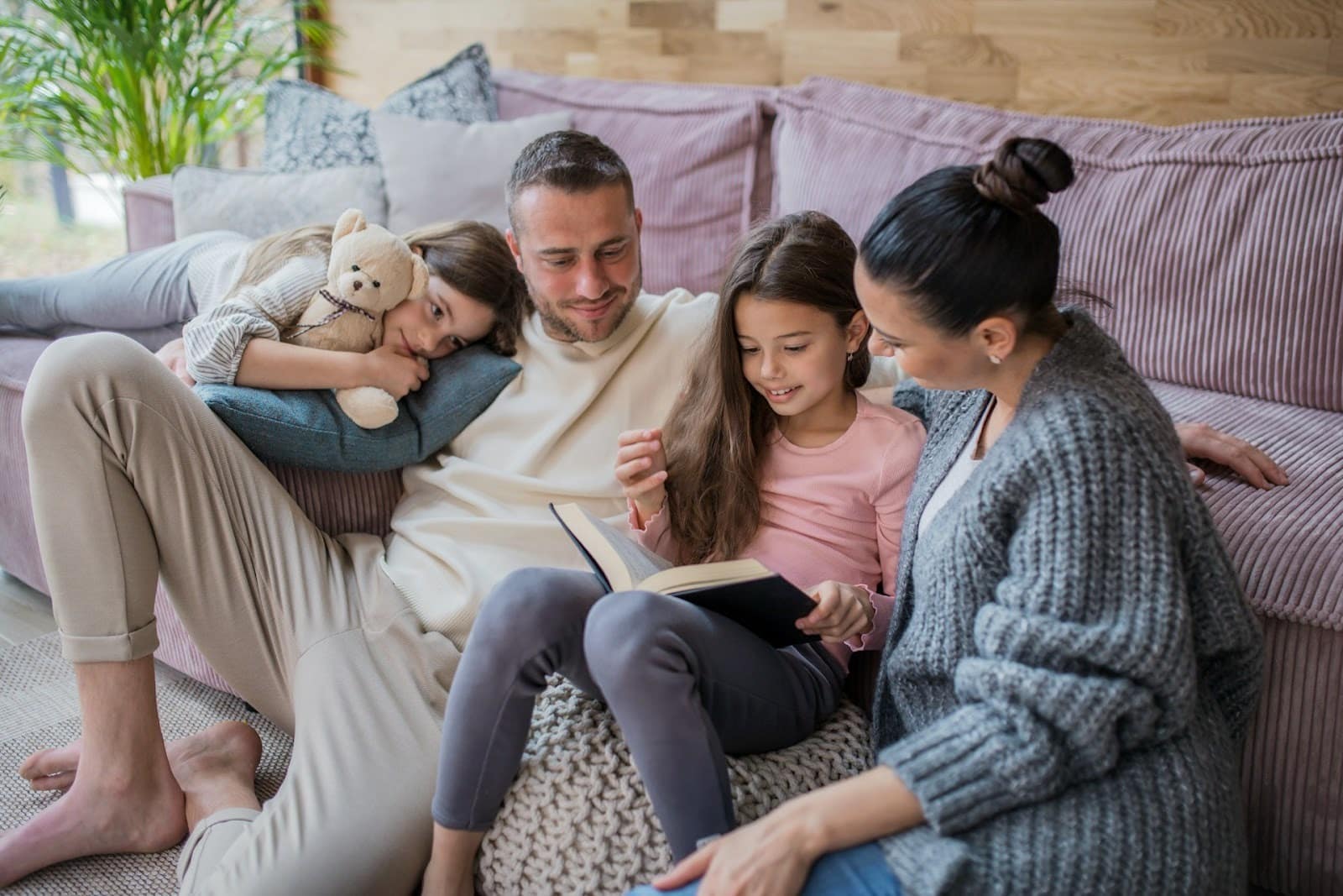A family discussion indoor