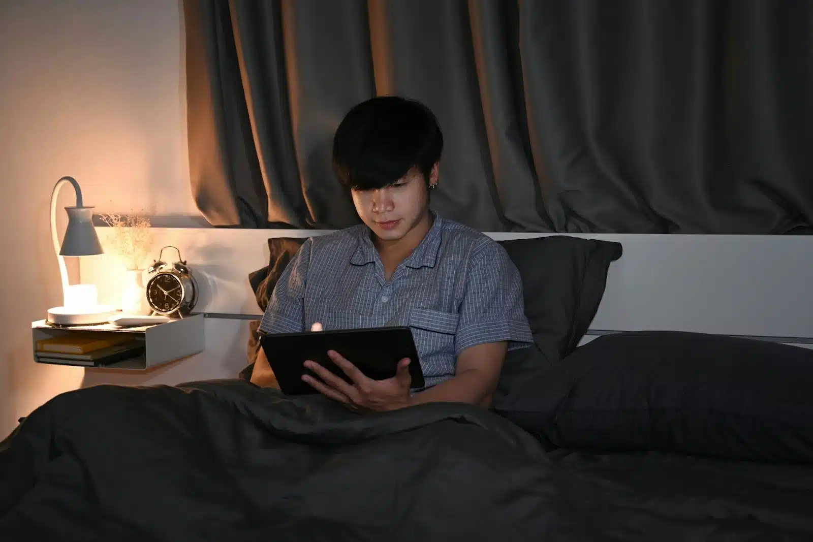 A man alone in a quiet room