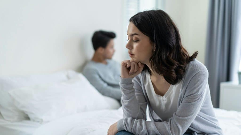 A woman being silent 