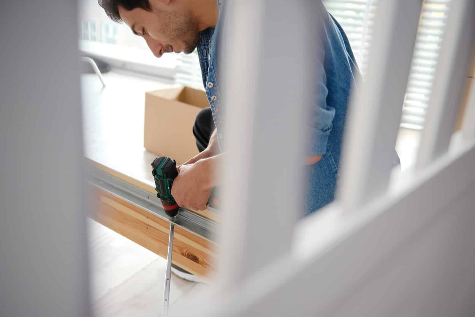 A man helping at home