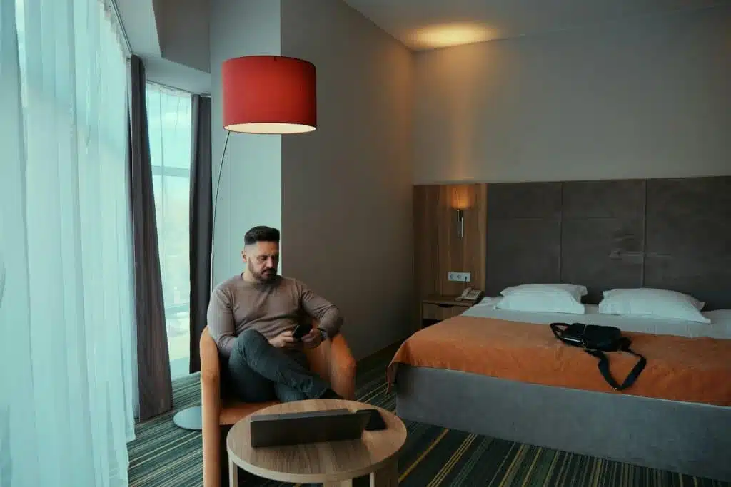 man thinking indoors natural light