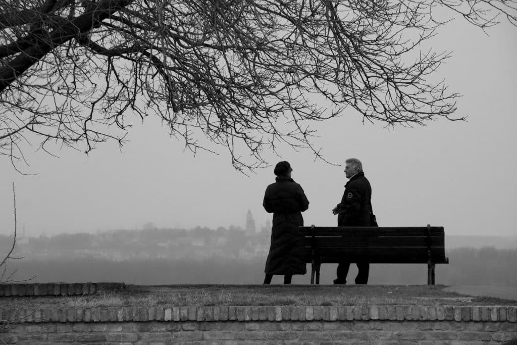 couple quiet conversation