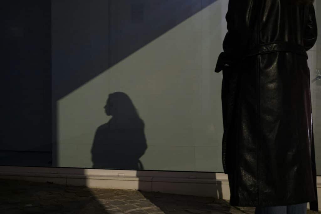 thoughtful person shadow