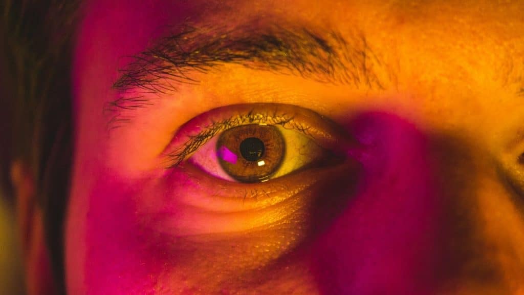 angry eyes looking