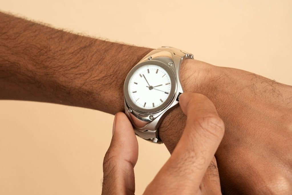 watch at wrist