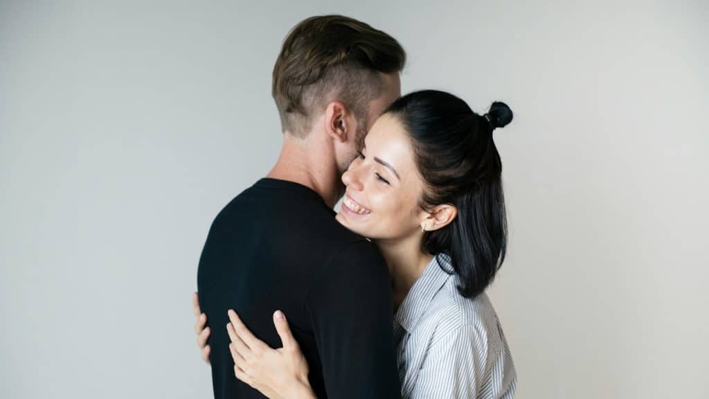 Couple hugging each other