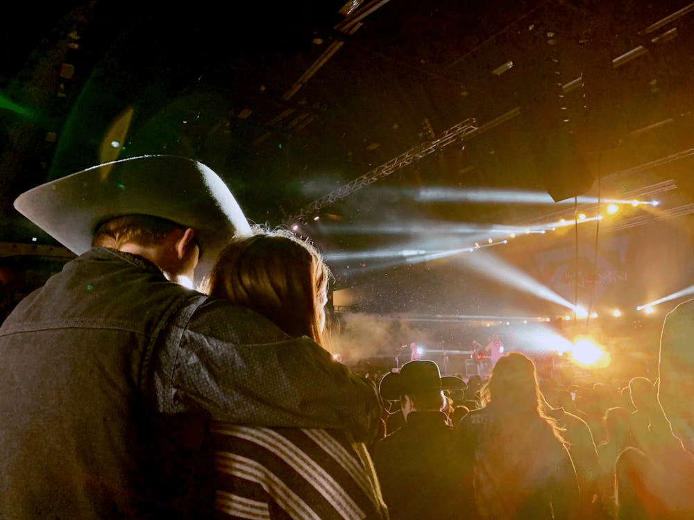 A couple at a concert