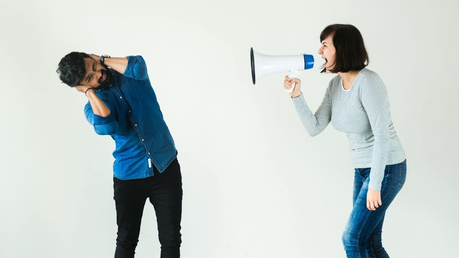 Woman shouting at the man