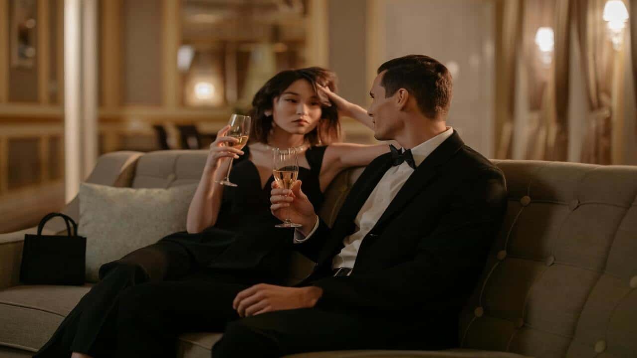 A couple in formal wear