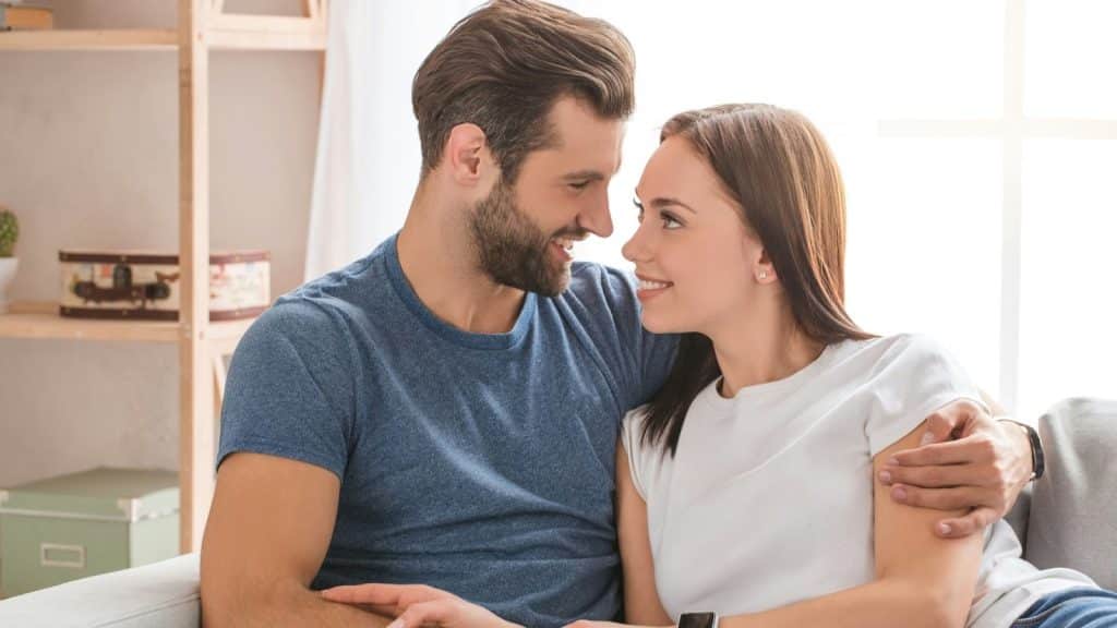 A man and a woman together 