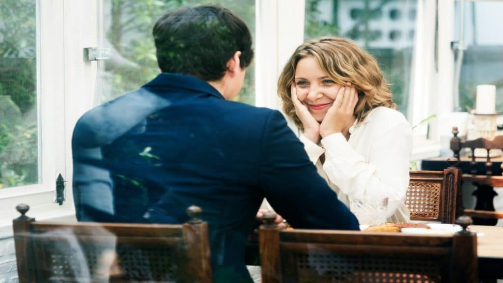 A couple on a cafe date at daytime