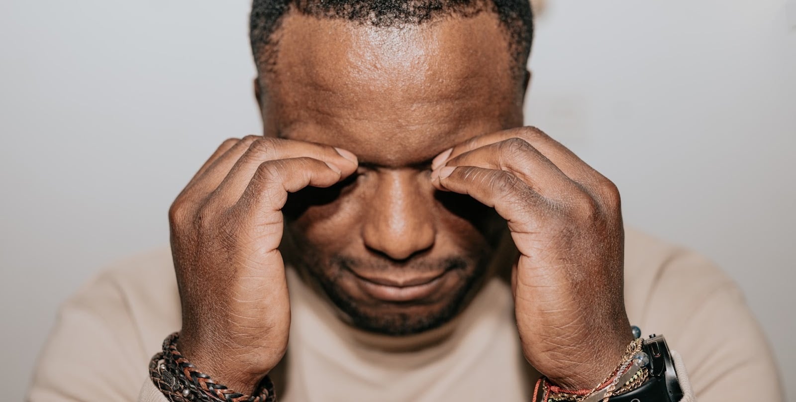 thoughtful man indoors