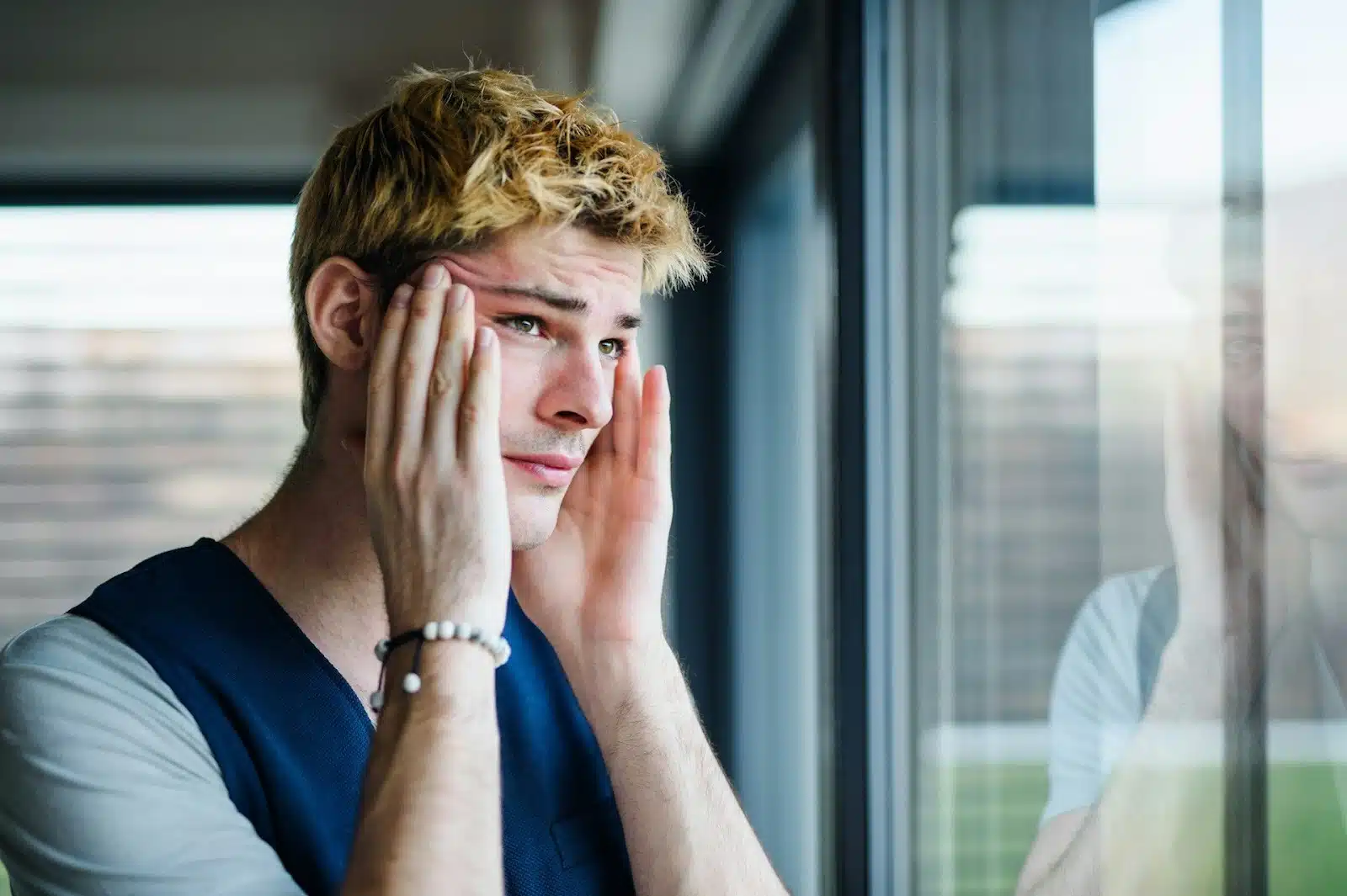 man frustrated expression
