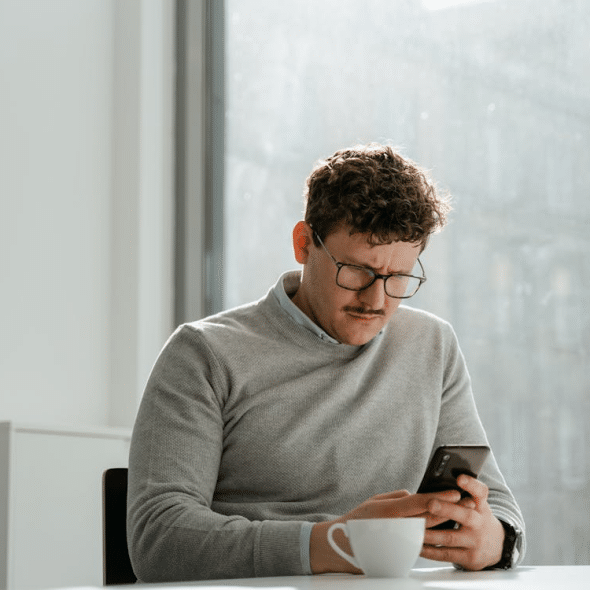 A man using his phone