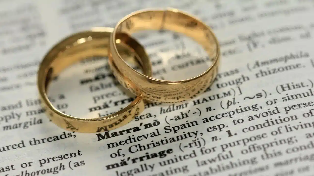 A couple of wedding rings.