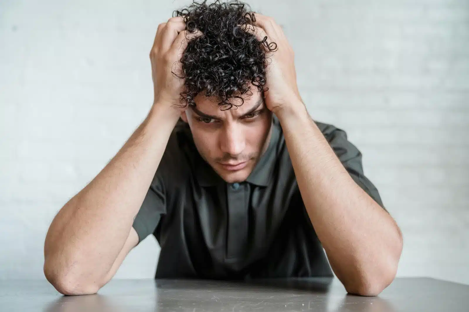 A man thinking