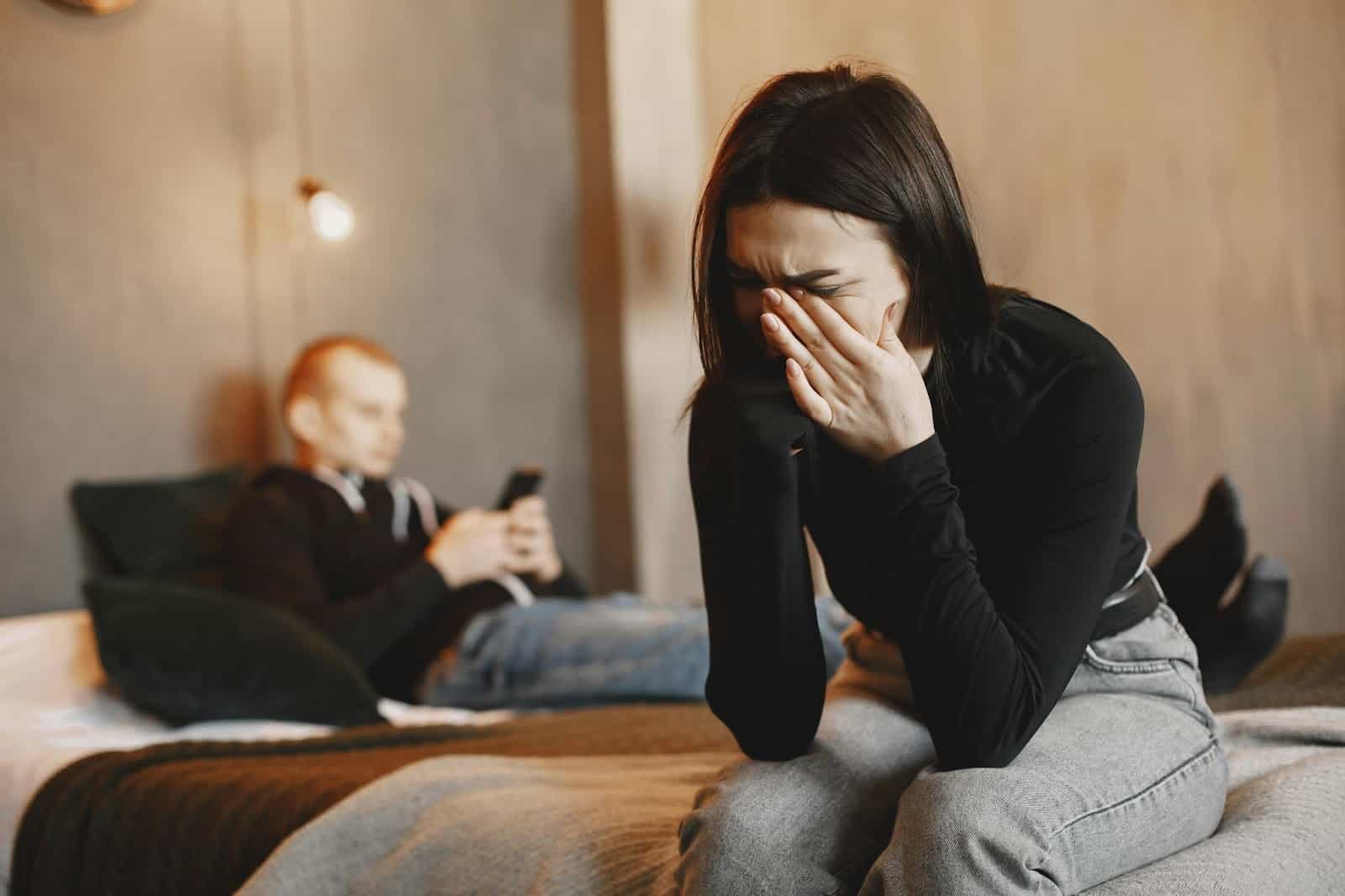 Woman crying