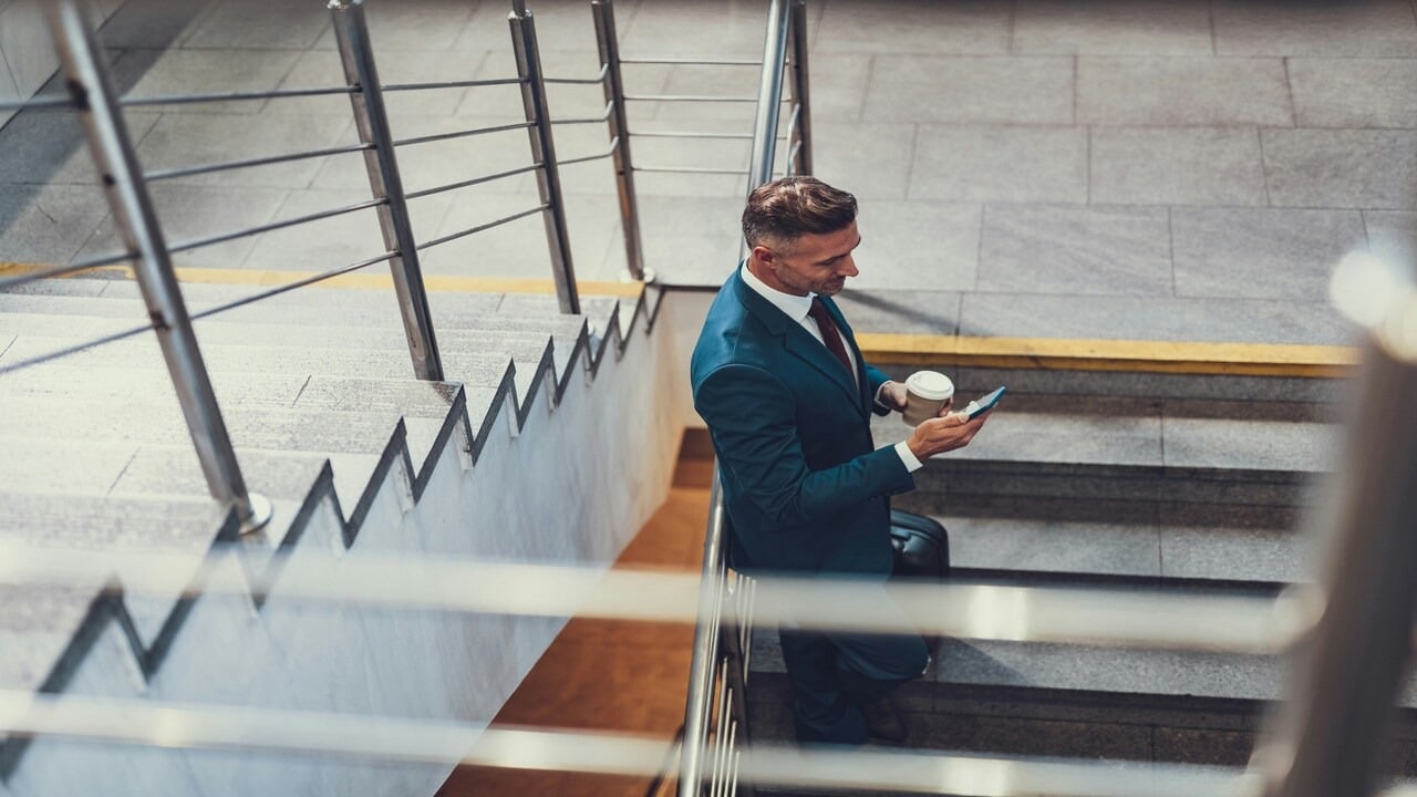 A man using his phone