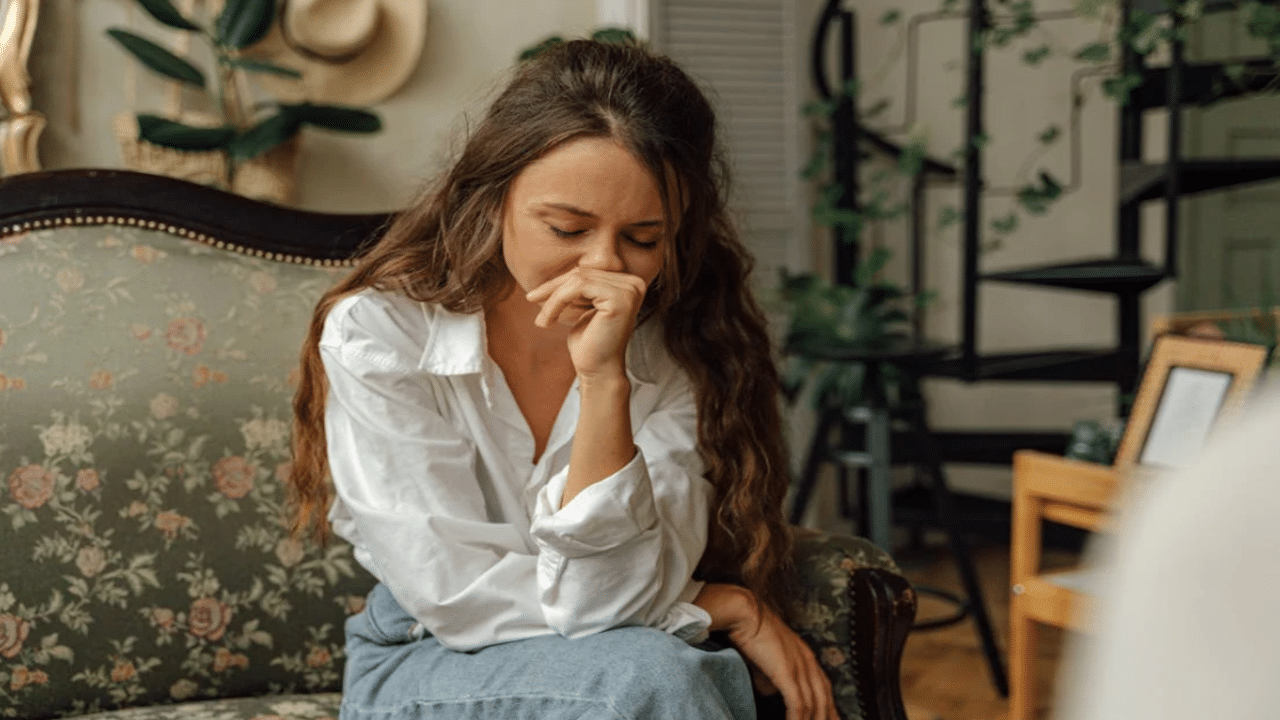 A woman in therapy