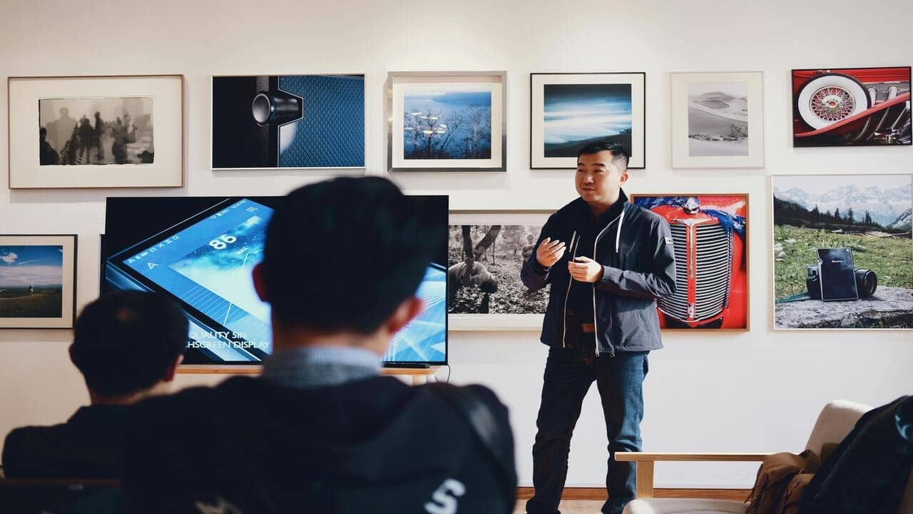 A man giving a speech