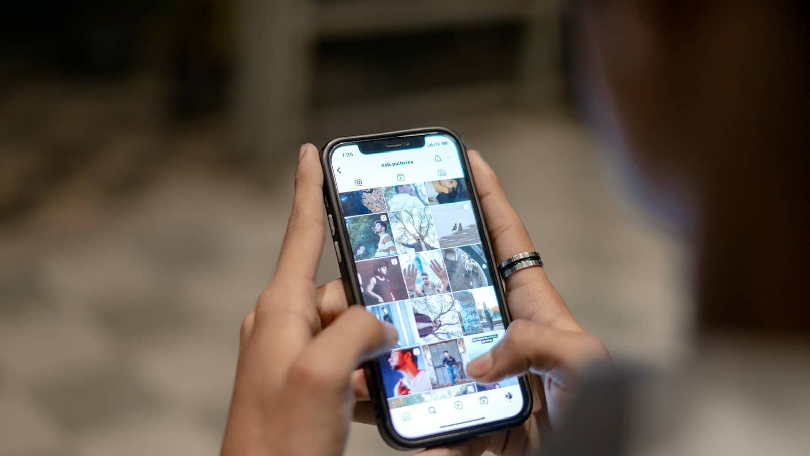 man using phone alone