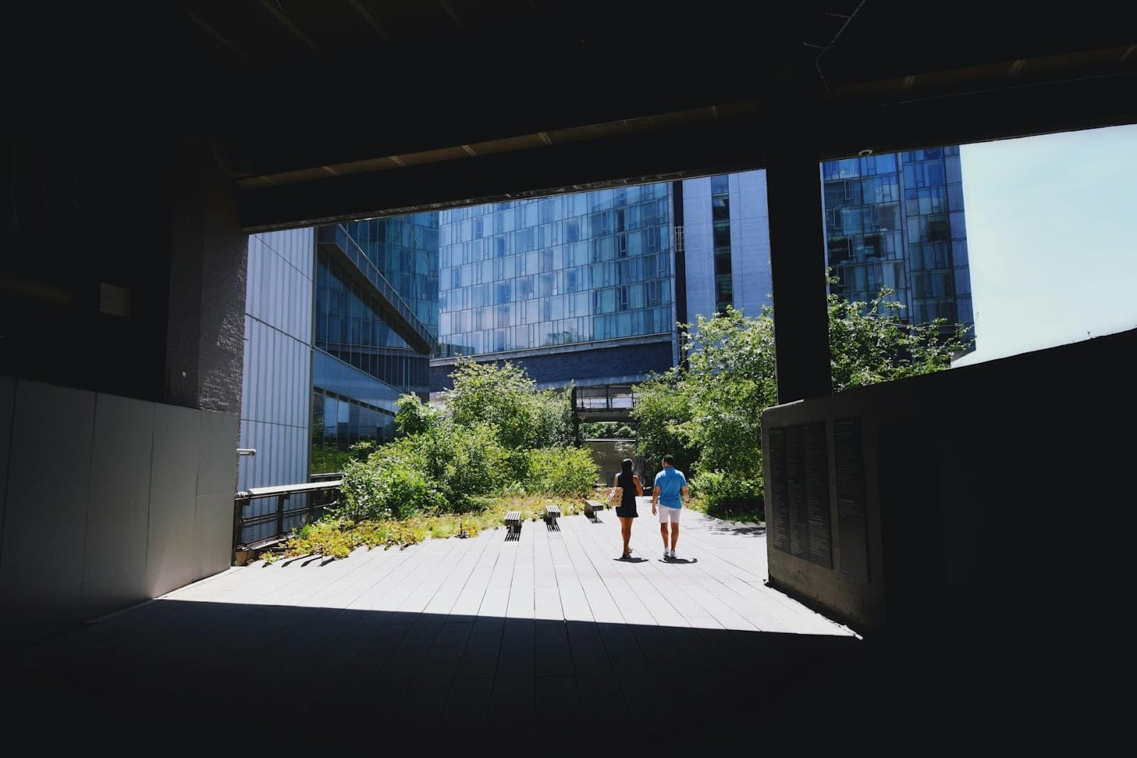 distant couple indoors