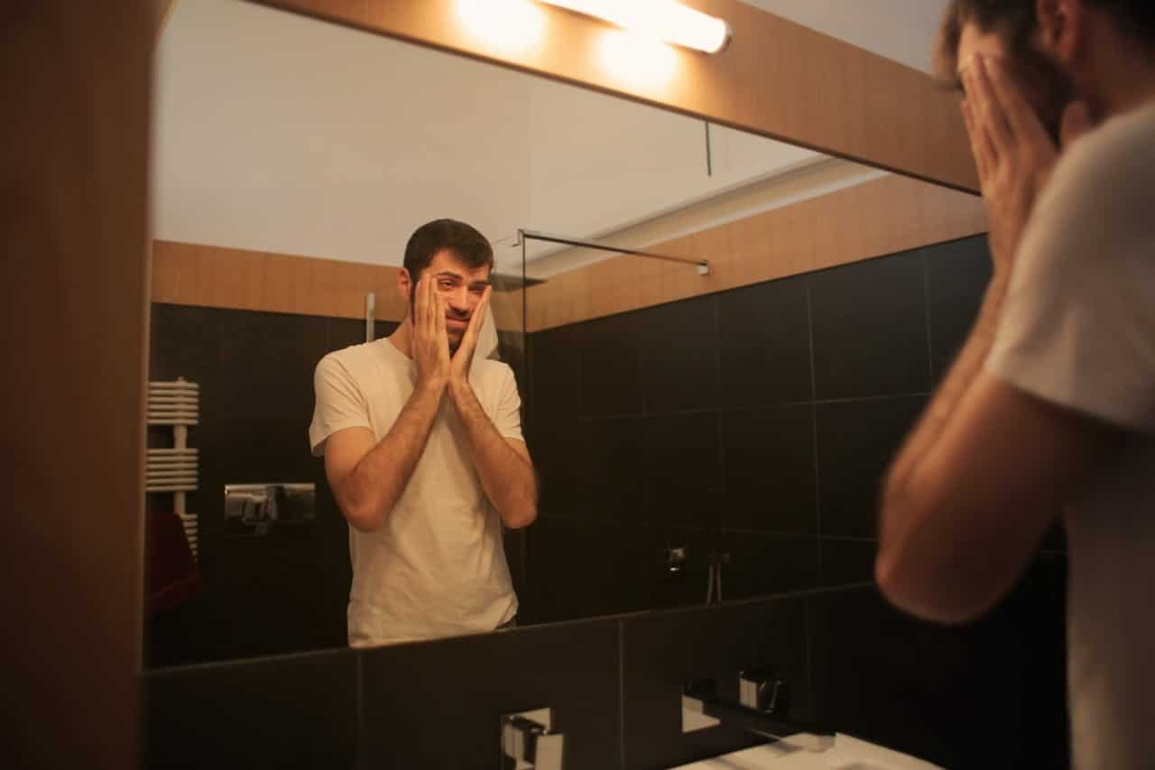 reflective person portrait