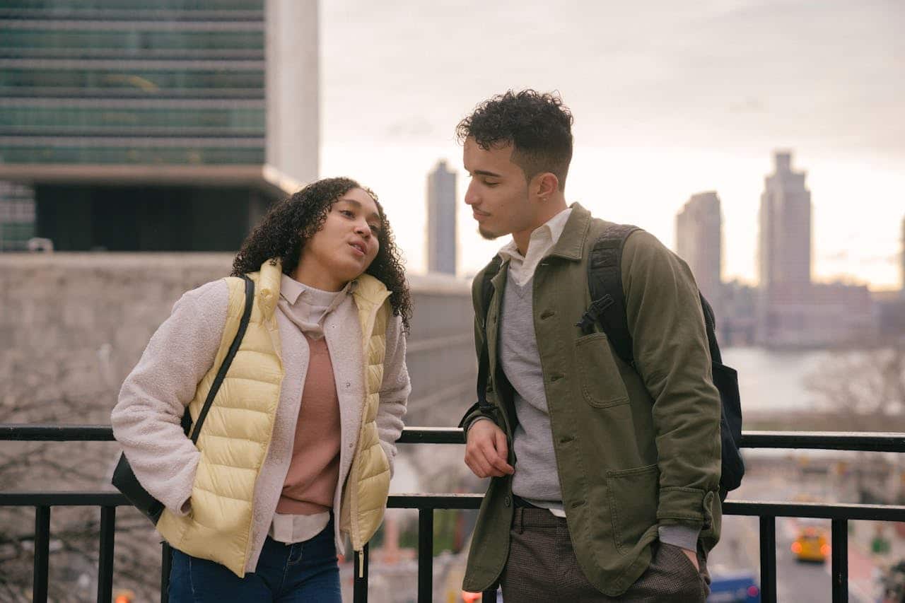 attentive couple conversation