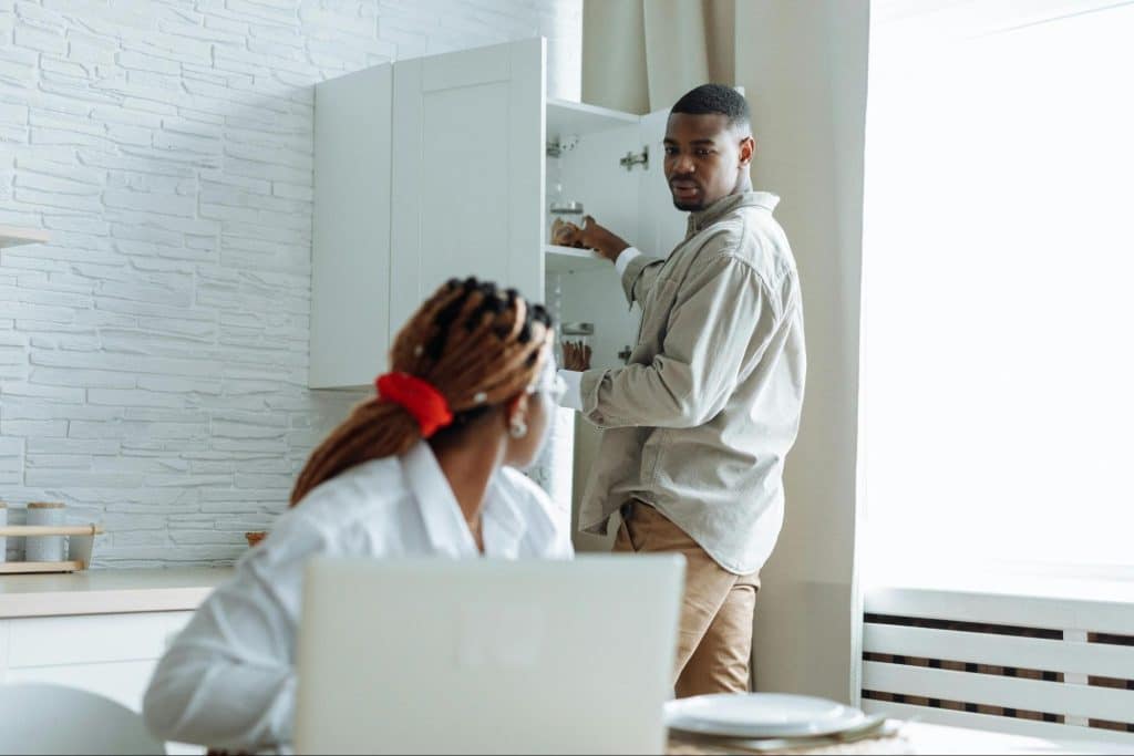A man getting angry with a woman