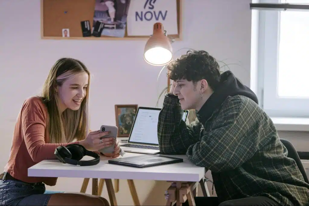 A man just listening to woman
