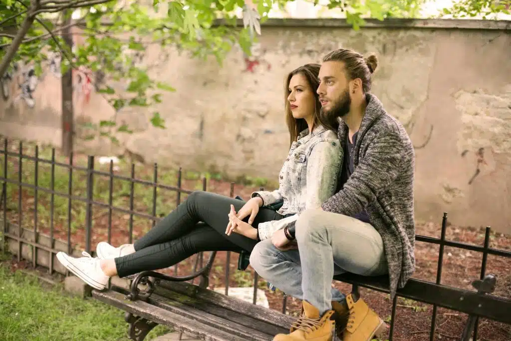couple sitting quietly