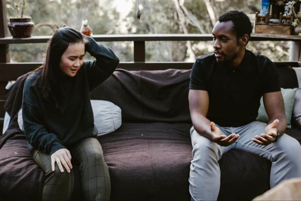 A man and woman having problems